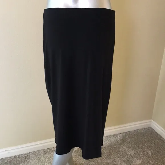 WHBM | Matte Jersey Ruched Pencil Skirt Black