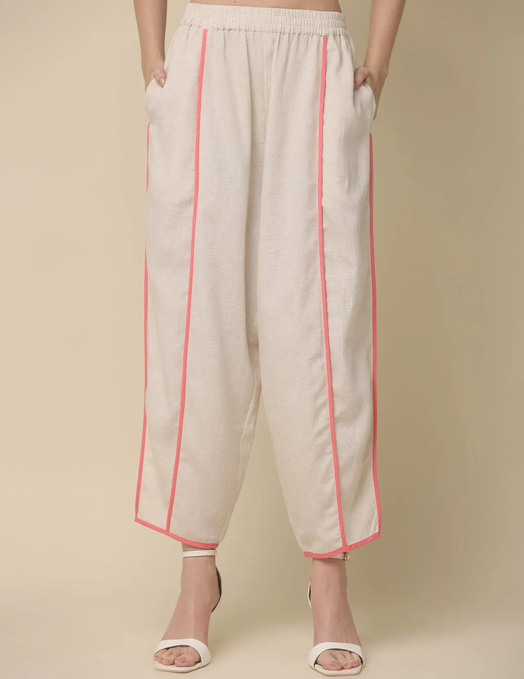 White Cotton Rulex Shirt Collar Co-ord Set