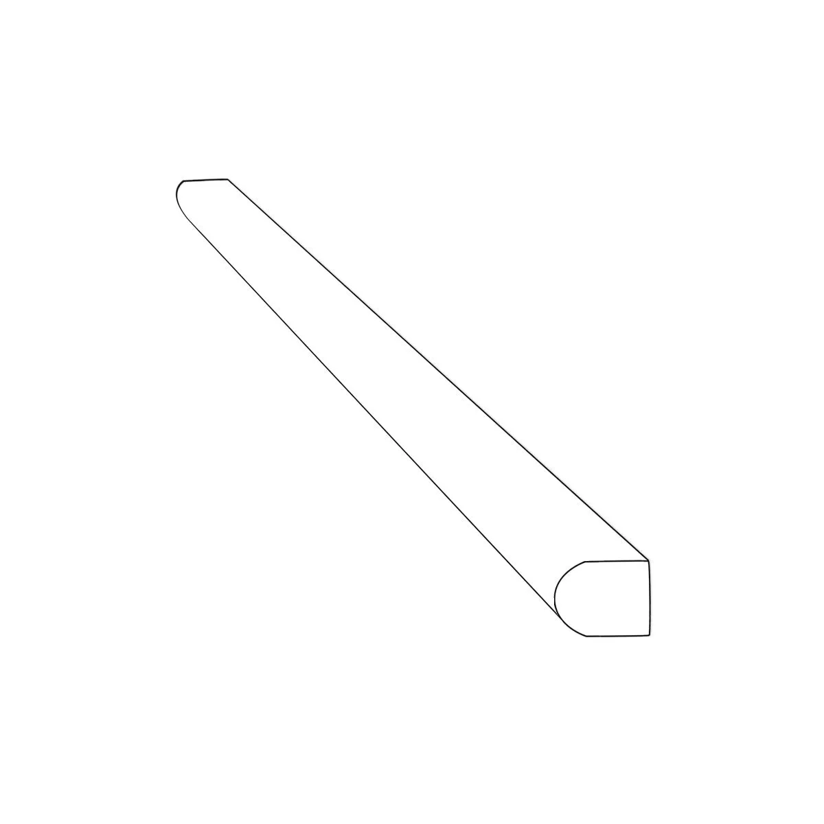 White Onyx Pencil 1/2''x12'' Stone Molding Polished