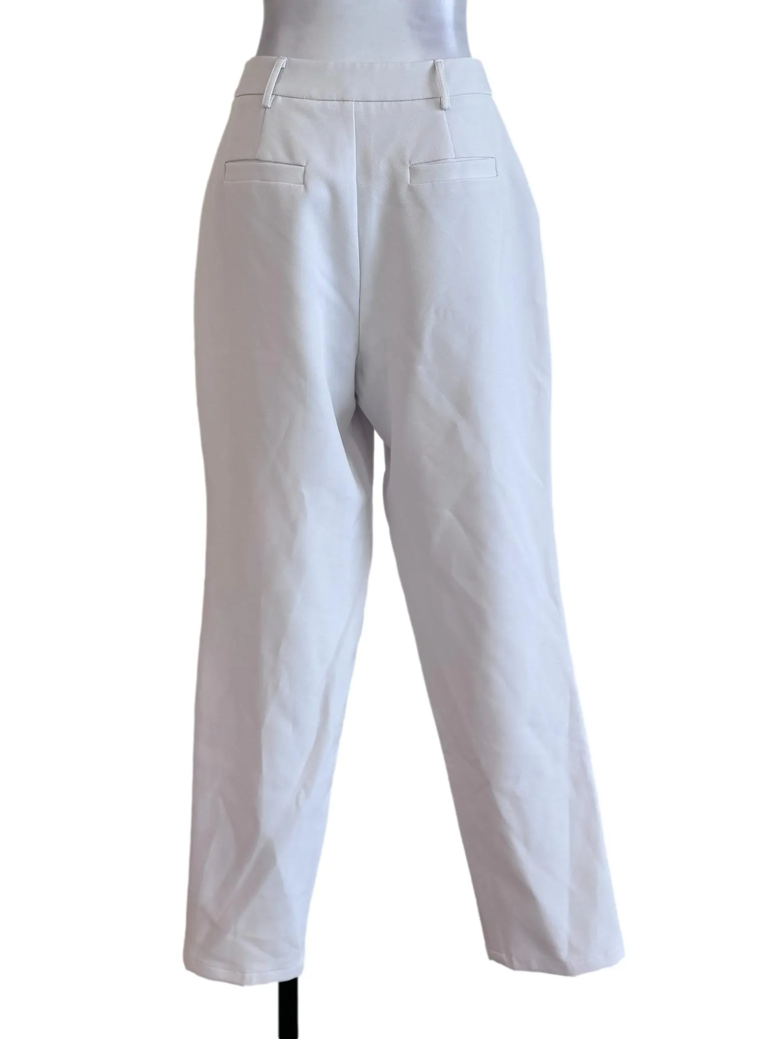 White Straight Pants