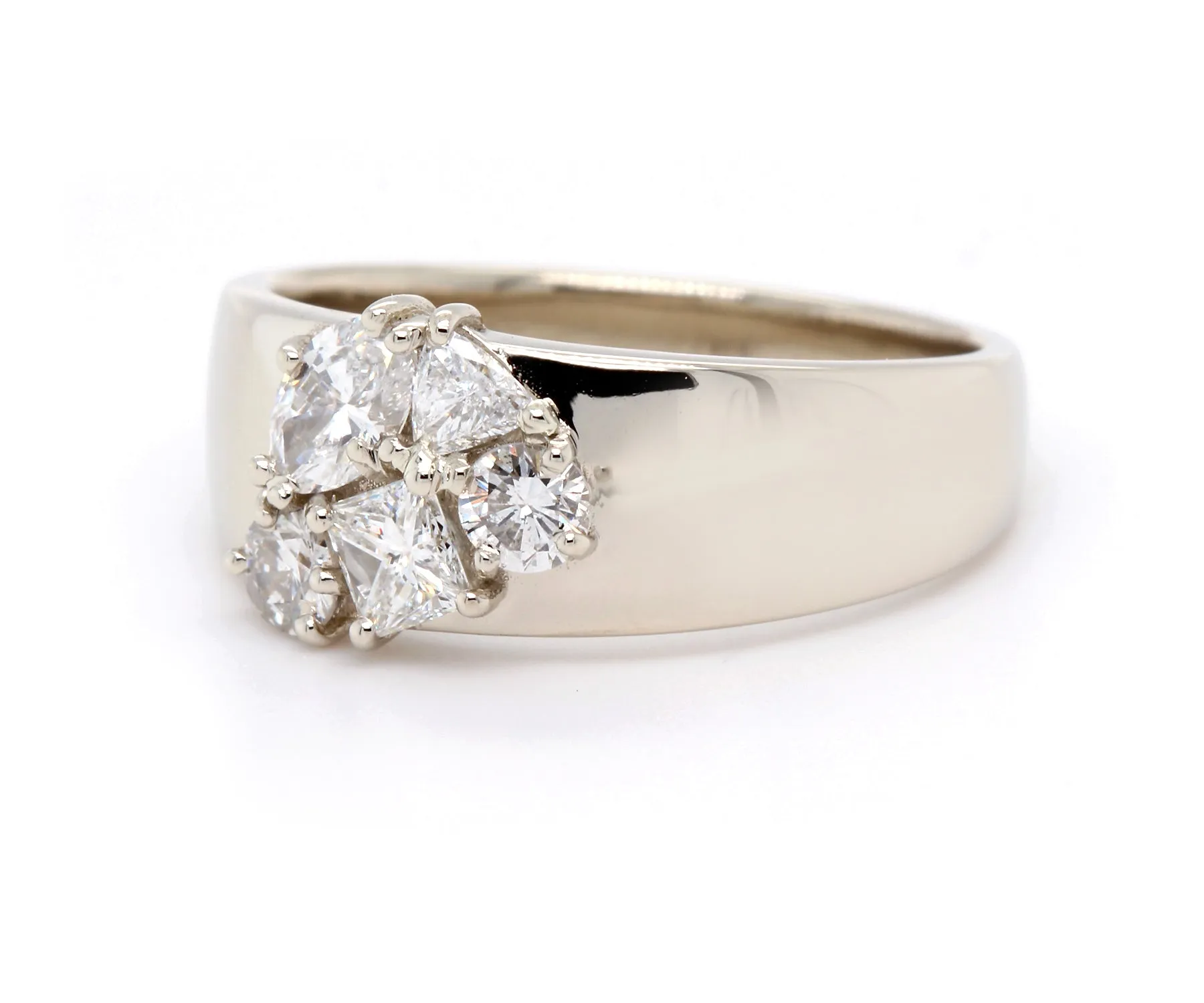 Wide Cluster Diamond Ring