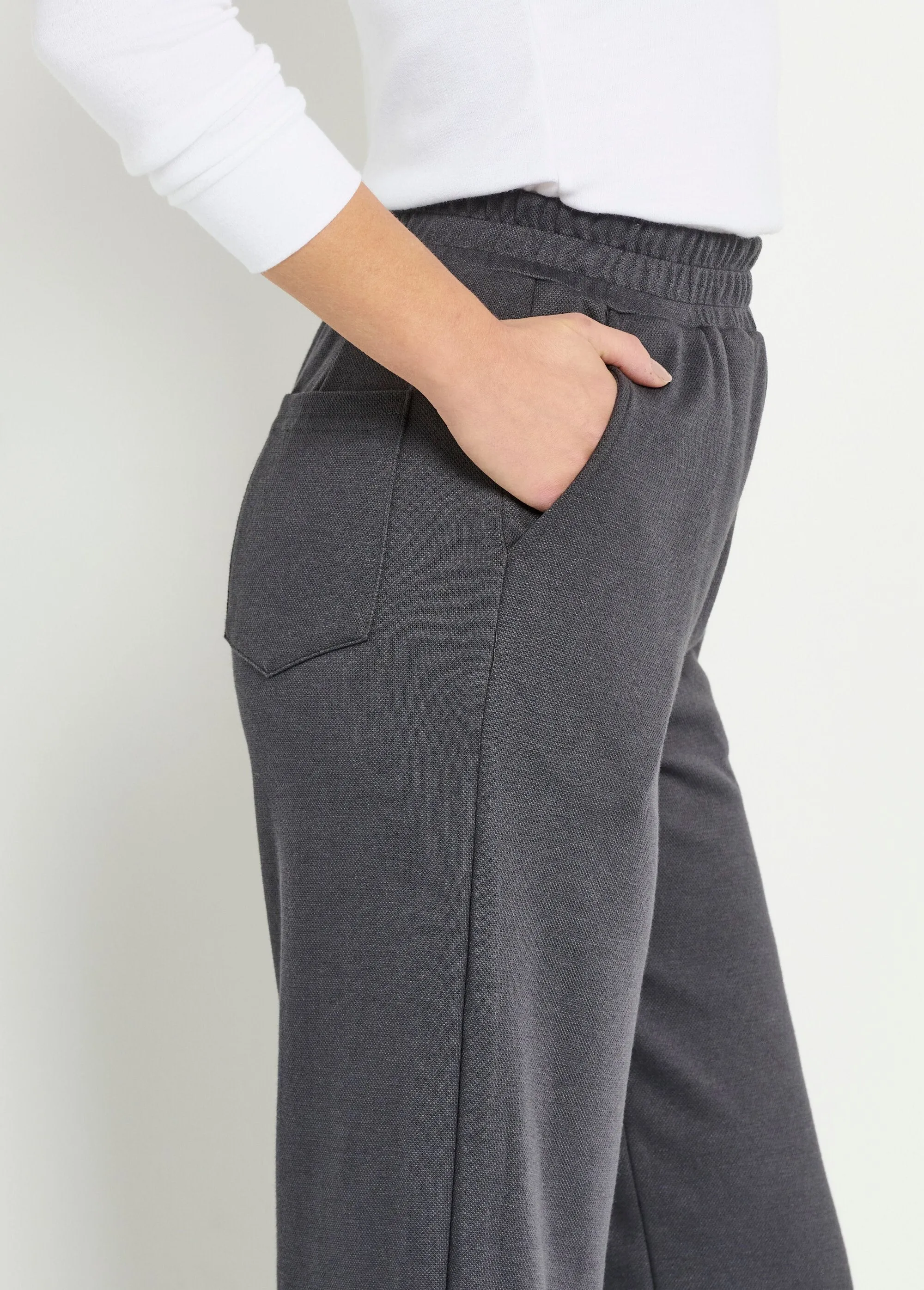Wide comfort polo knit pants