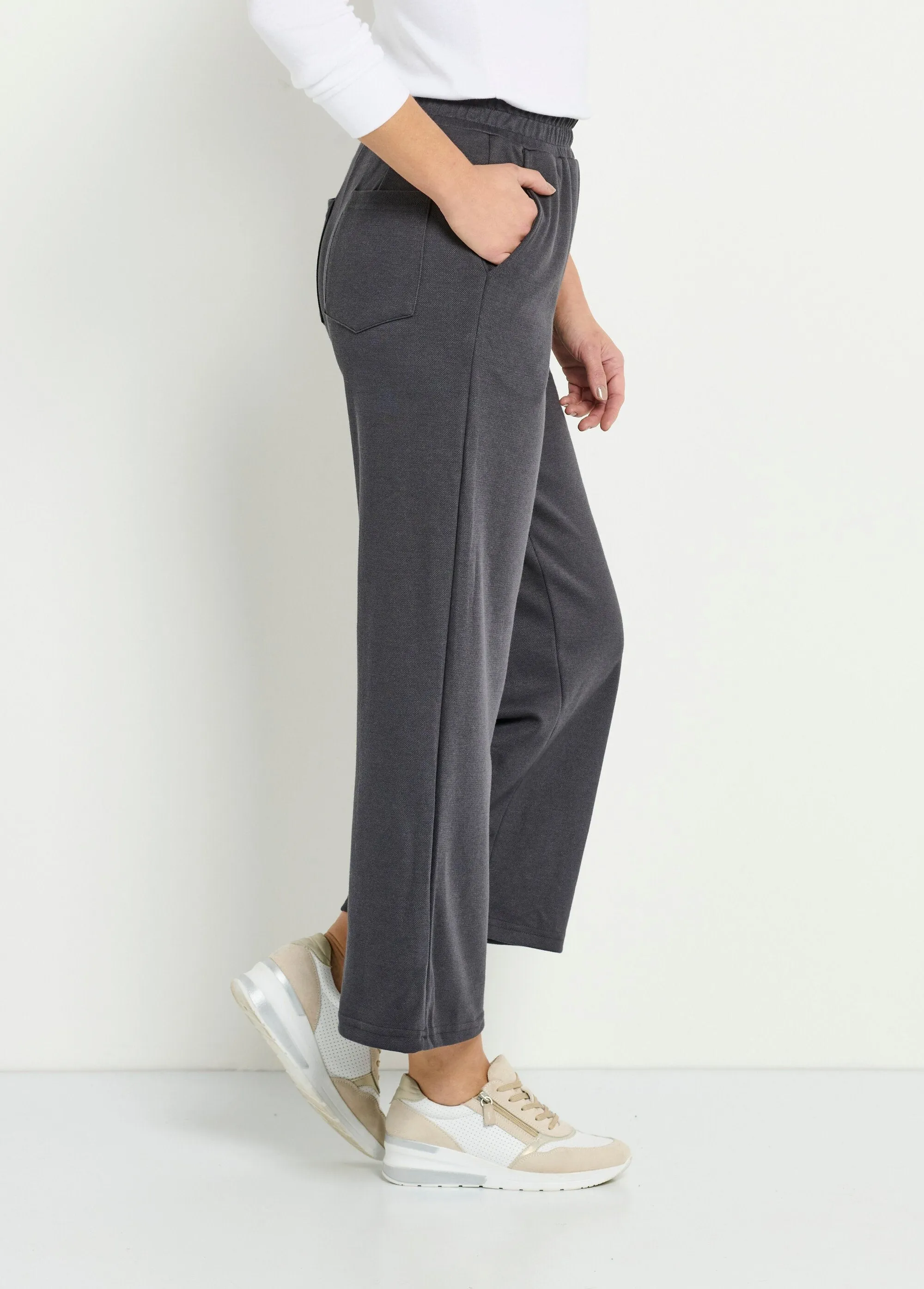 Wide comfort polo knit pants