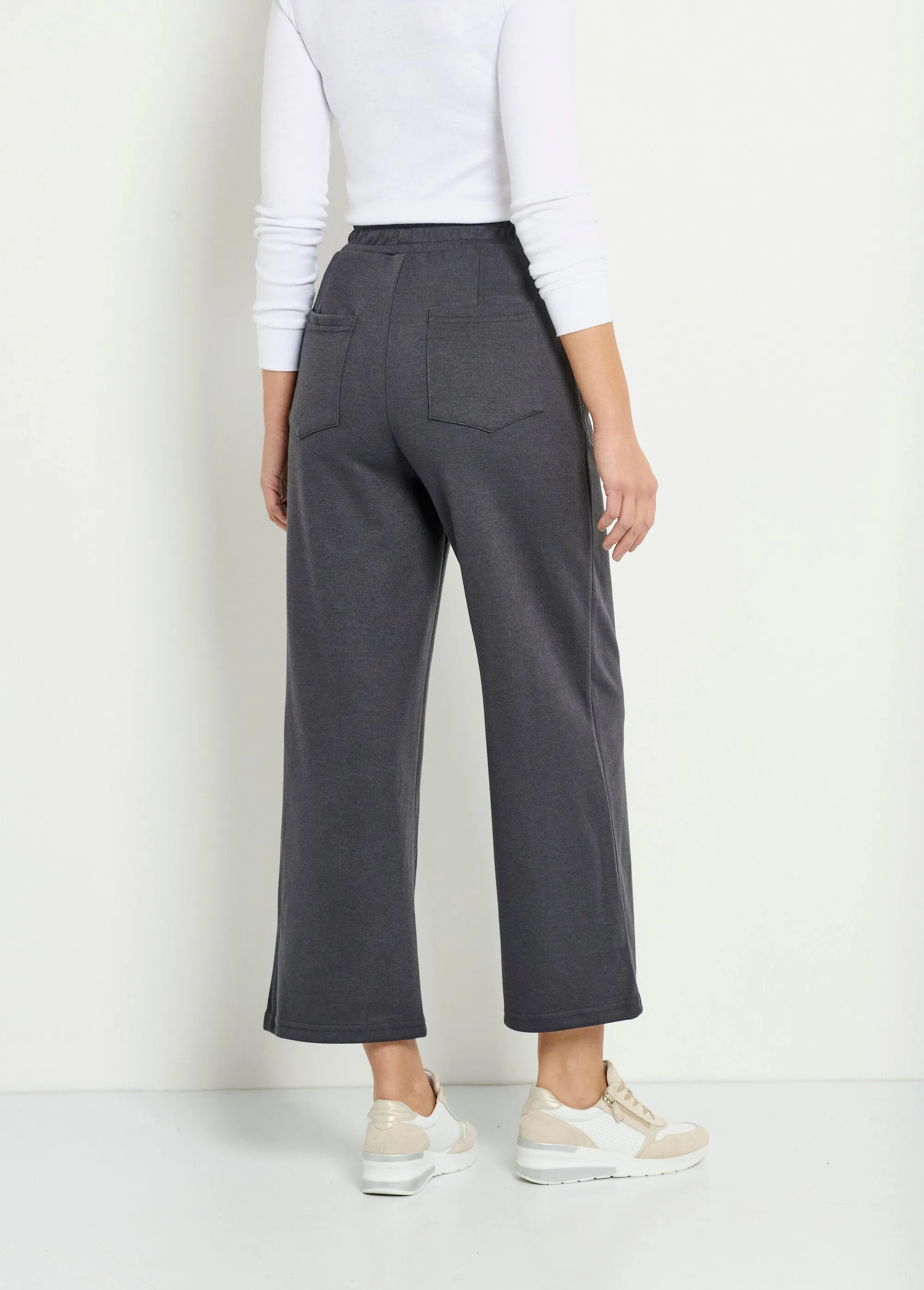 Wide comfort polo knit pants