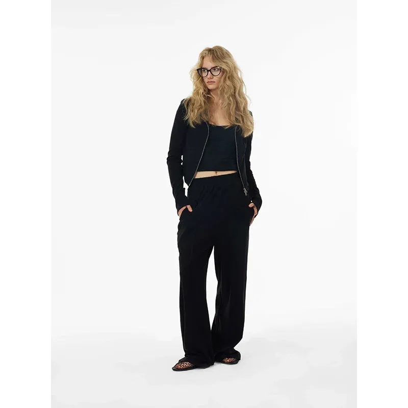 Wide-Leg Casual Pants