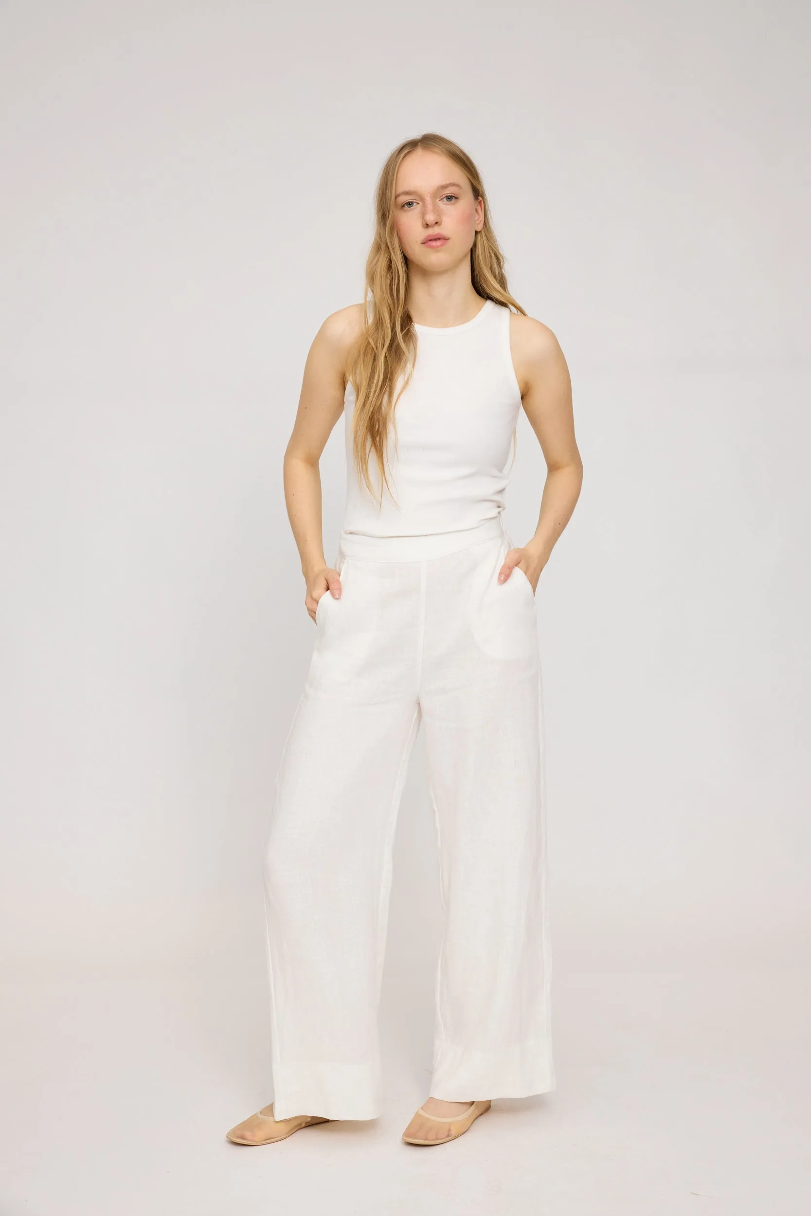 Wide Leg Linen Pants