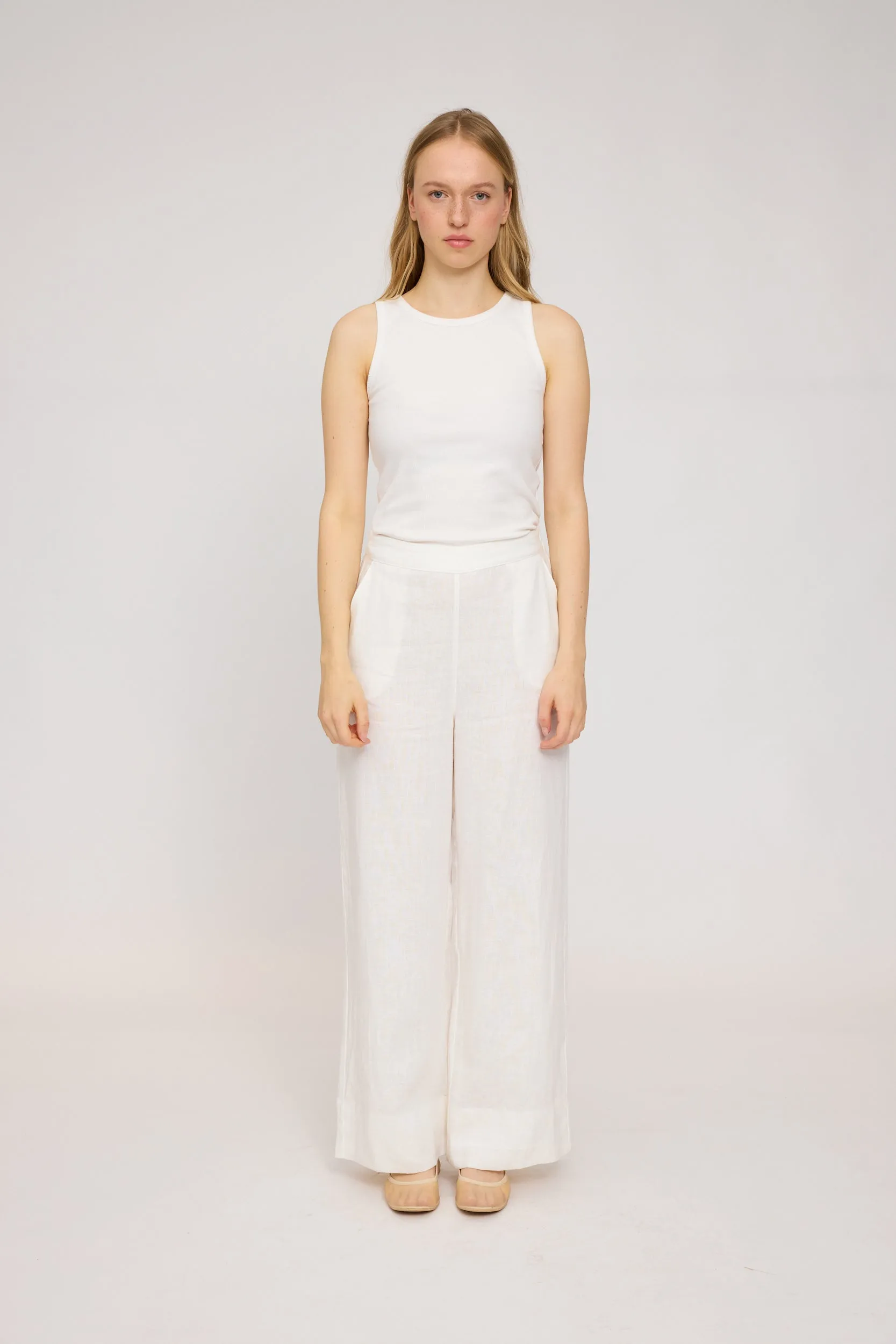 Wide Leg Linen Pants