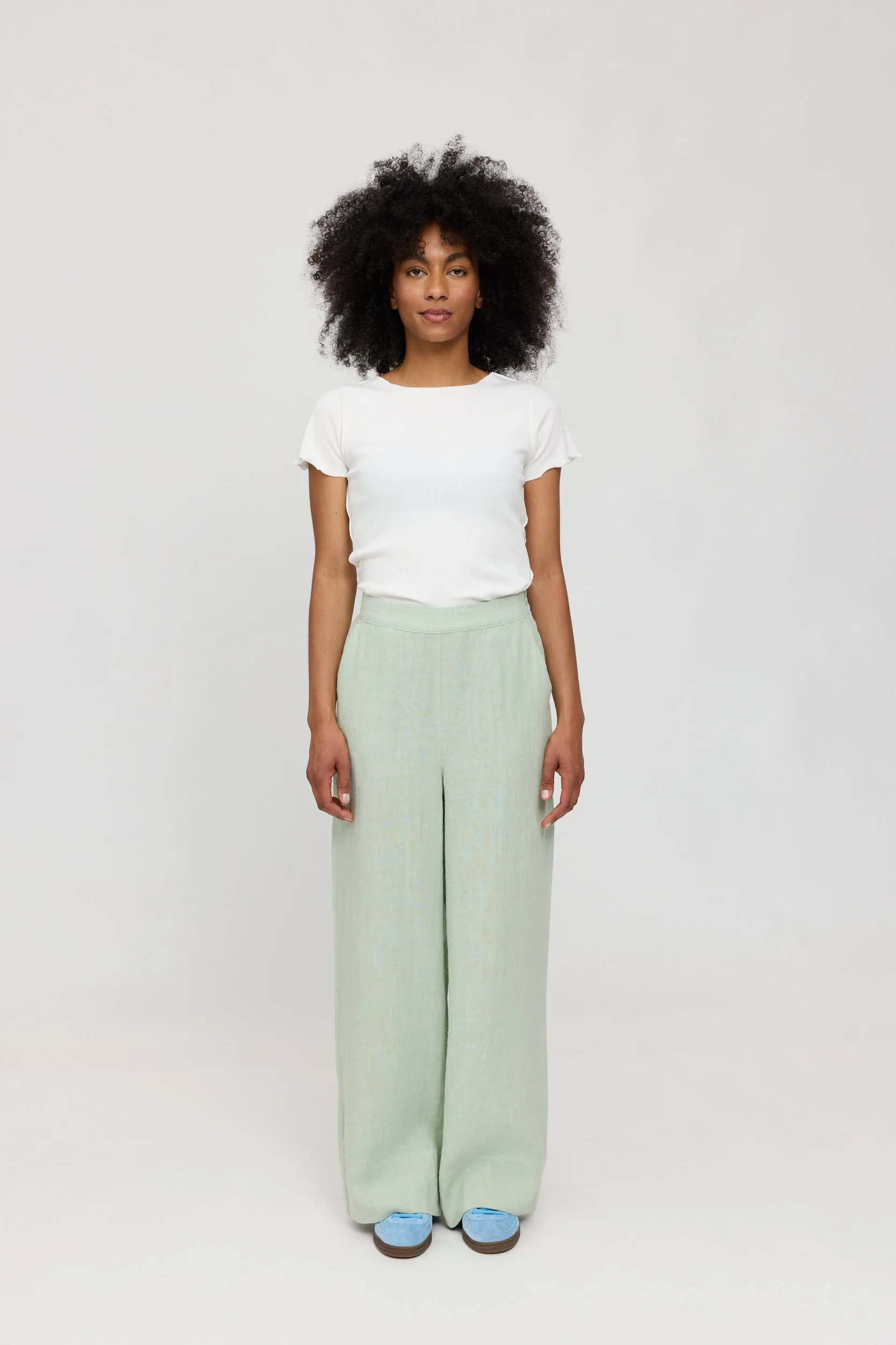 Wide Leg Linen Pants