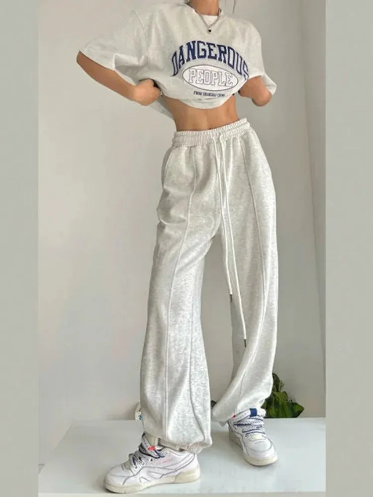 Wide-Leg Sweatpants