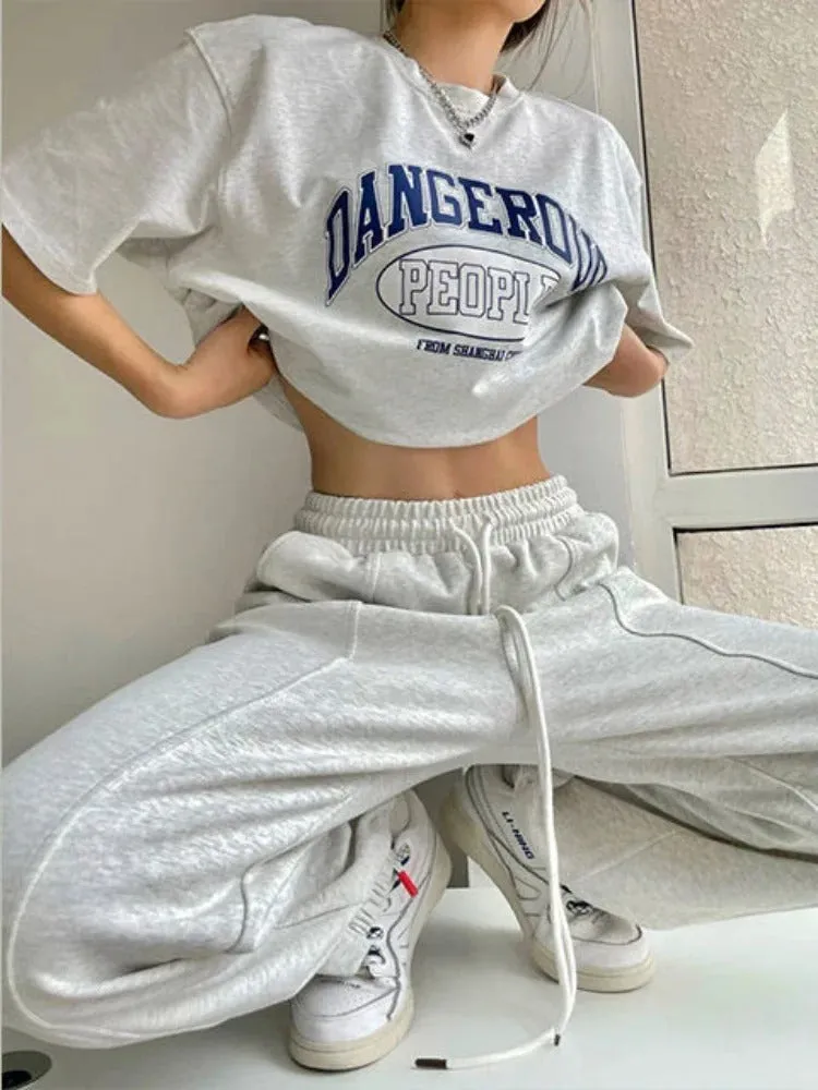 Wide-Leg Sweatpants