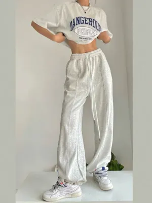 Wide-Leg Sweatpants