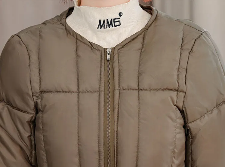 Windproof and Stain-Resistant Hip-Length Parka for Women