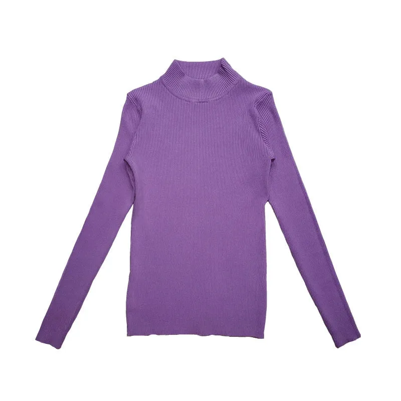 Winter Top Pull Femme Turtleneck Pullovers Sweaters Long Sleeve Slim Oversize Korean Women's Sweater