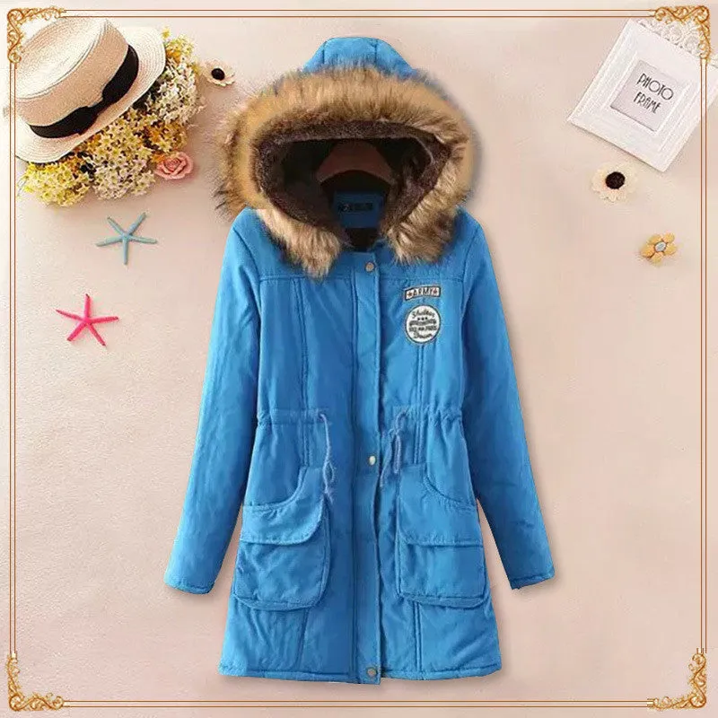 Winter Womens Parka Casual Outwear Military Hooded Coat Winter Jacket Women Fur Coats Women's Winter Jackets And Coats SD30