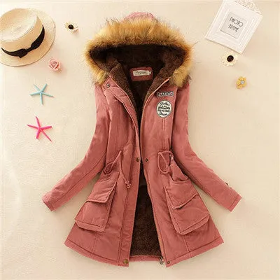 Winter Womens Parka Casual Outwear Military Hooded Coat Winter Jacket Women Fur Coats Women's Winter Jackets And Coats SD30