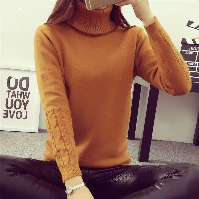 Women Sweaters And Pullovers Sweater Women Winter turtleneck sweater twisted thickening slim pullover sweater