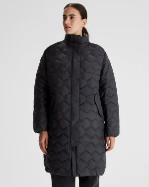 Women's Any Time Down Hooded Parka - Black Stingray