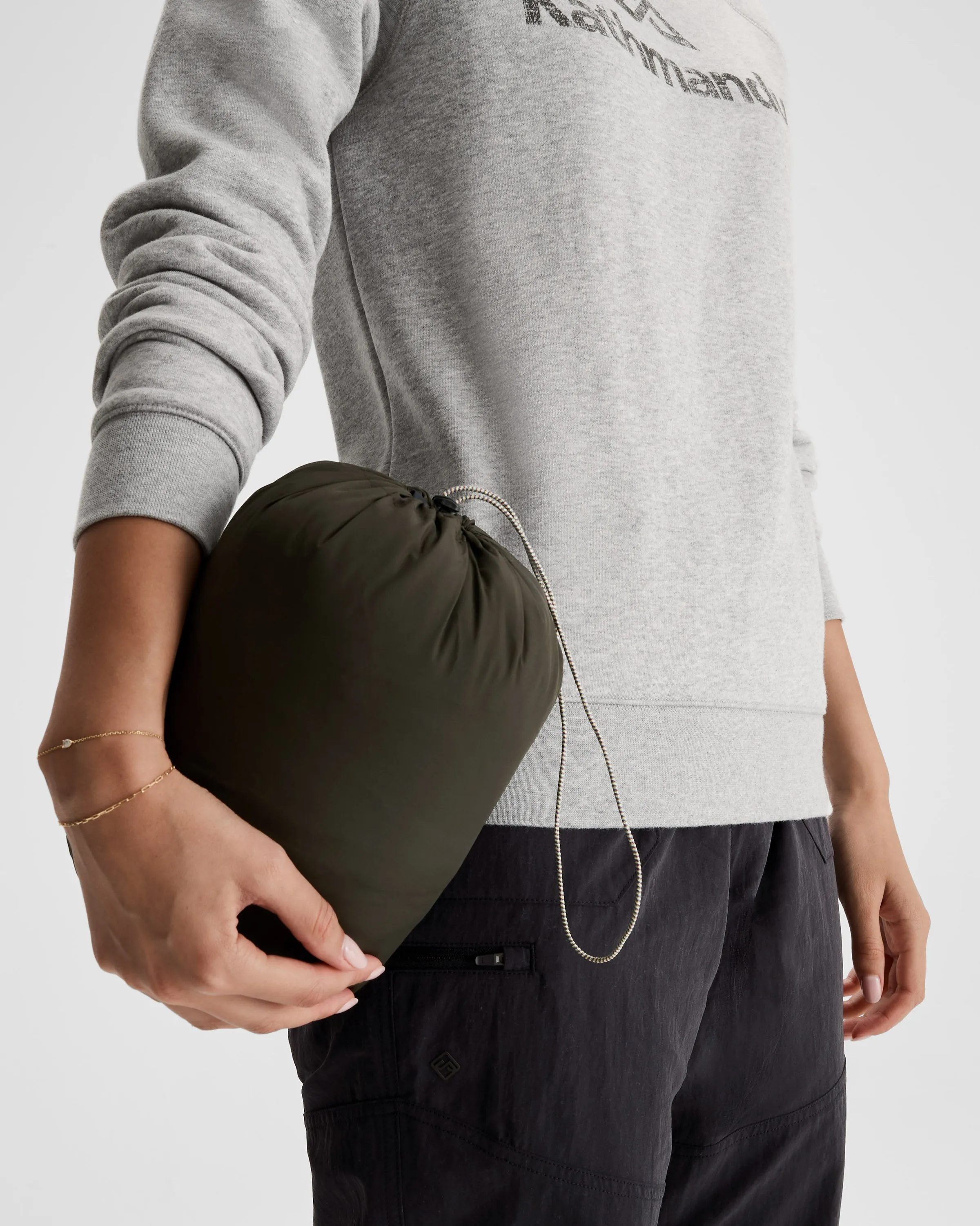 Women's Any Time Down Hooded Parka - Black Stingray