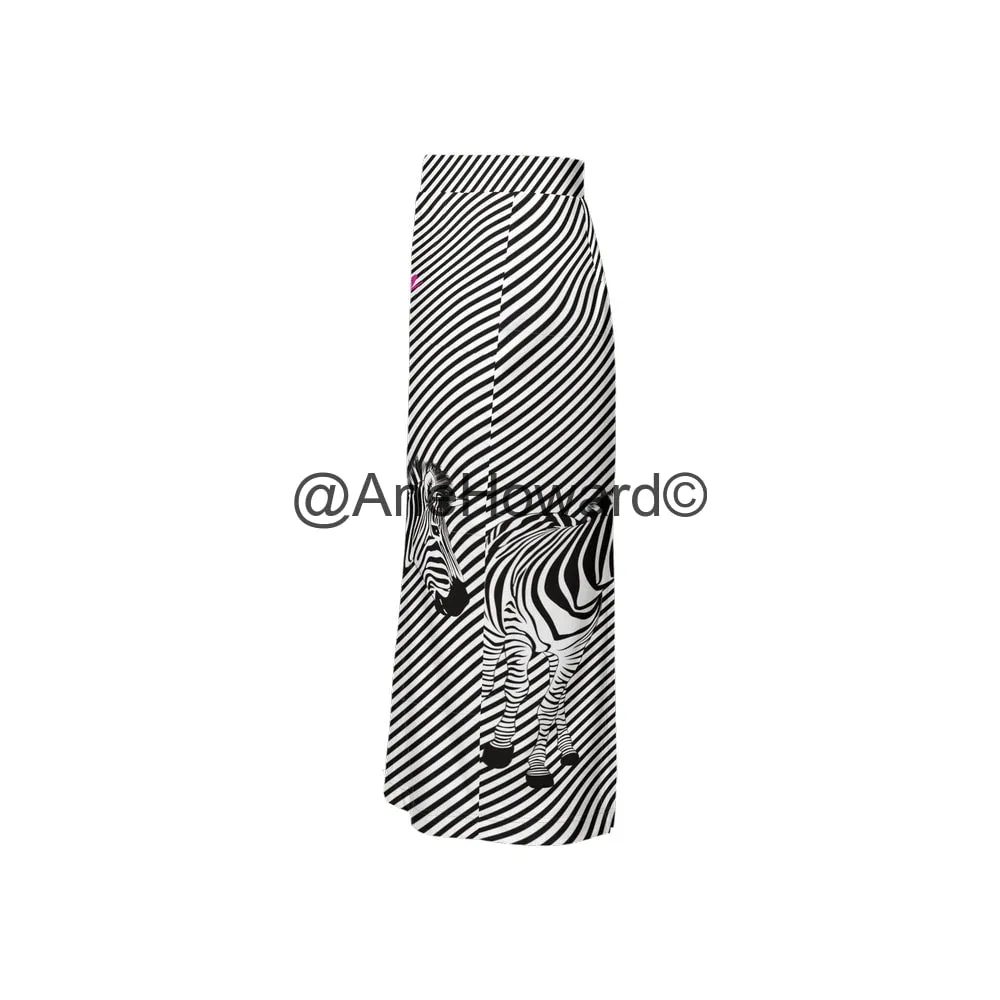Women’s Back Split Pencil Skirt Zebres