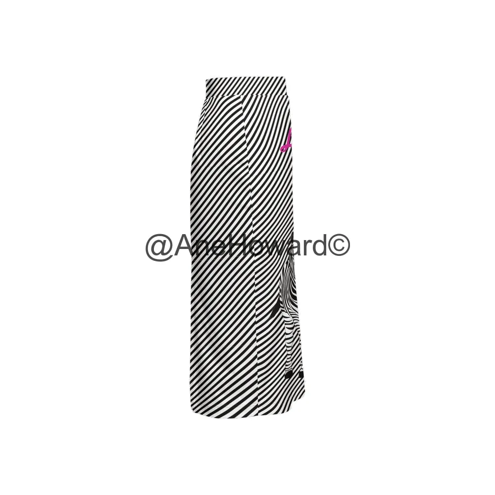 Women’s Back Split Pencil Skirt Zebres