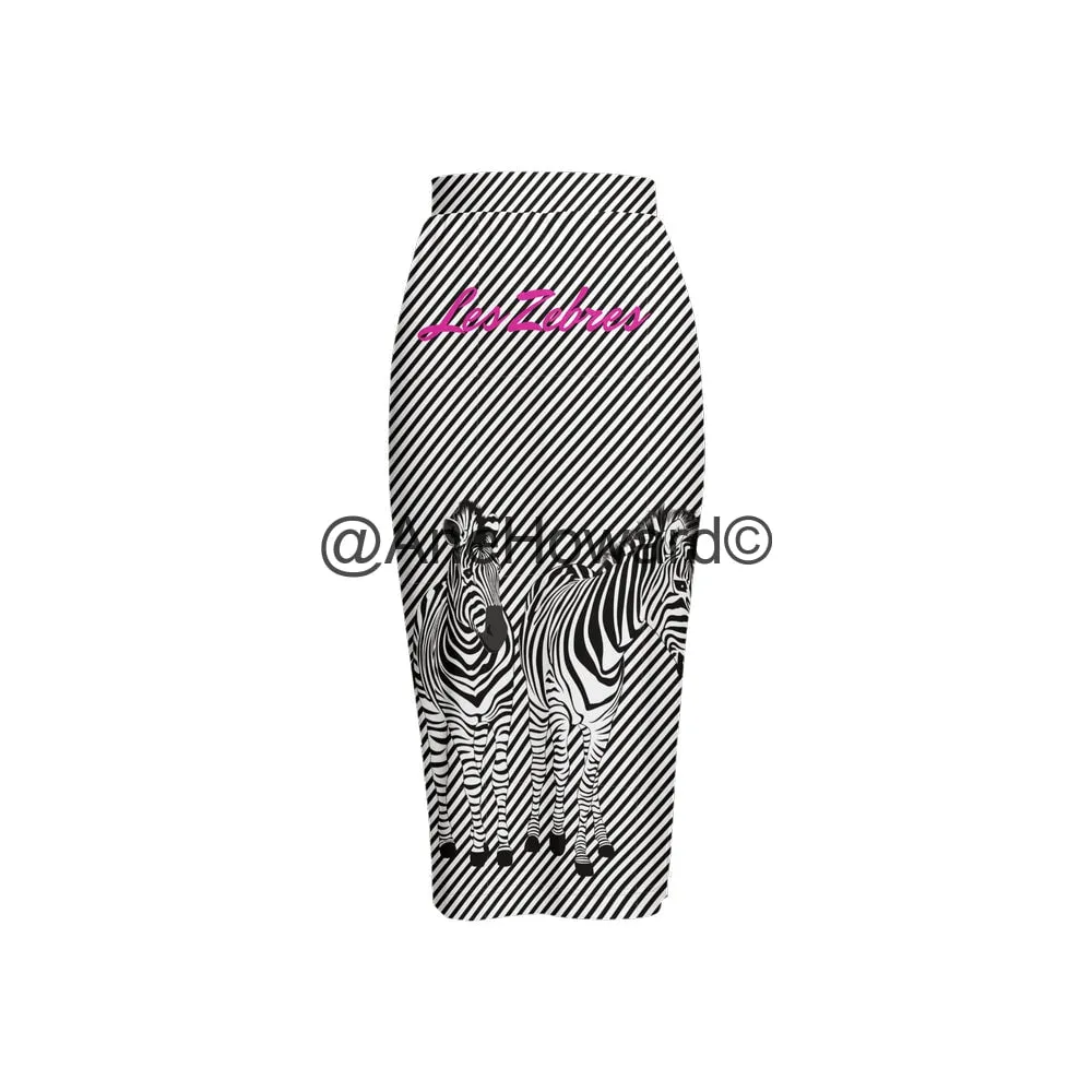 Women’s Back Split Pencil Skirt Zebres