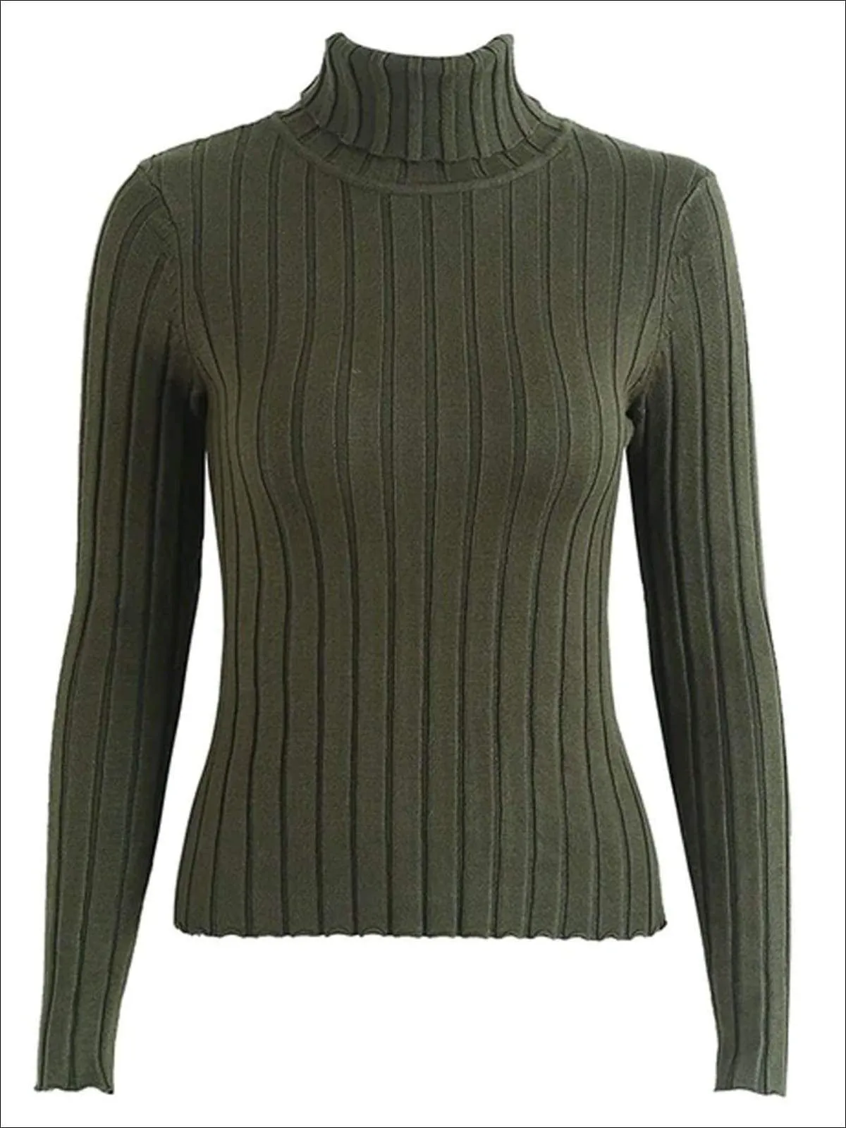 Women's Casual Knit Turtleneck Long Sleeve Sweater