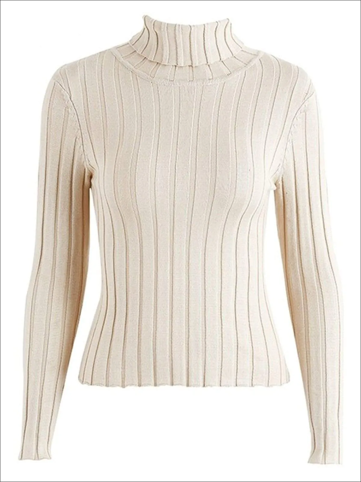 Women's Casual Knit Turtleneck Long Sleeve Sweater
