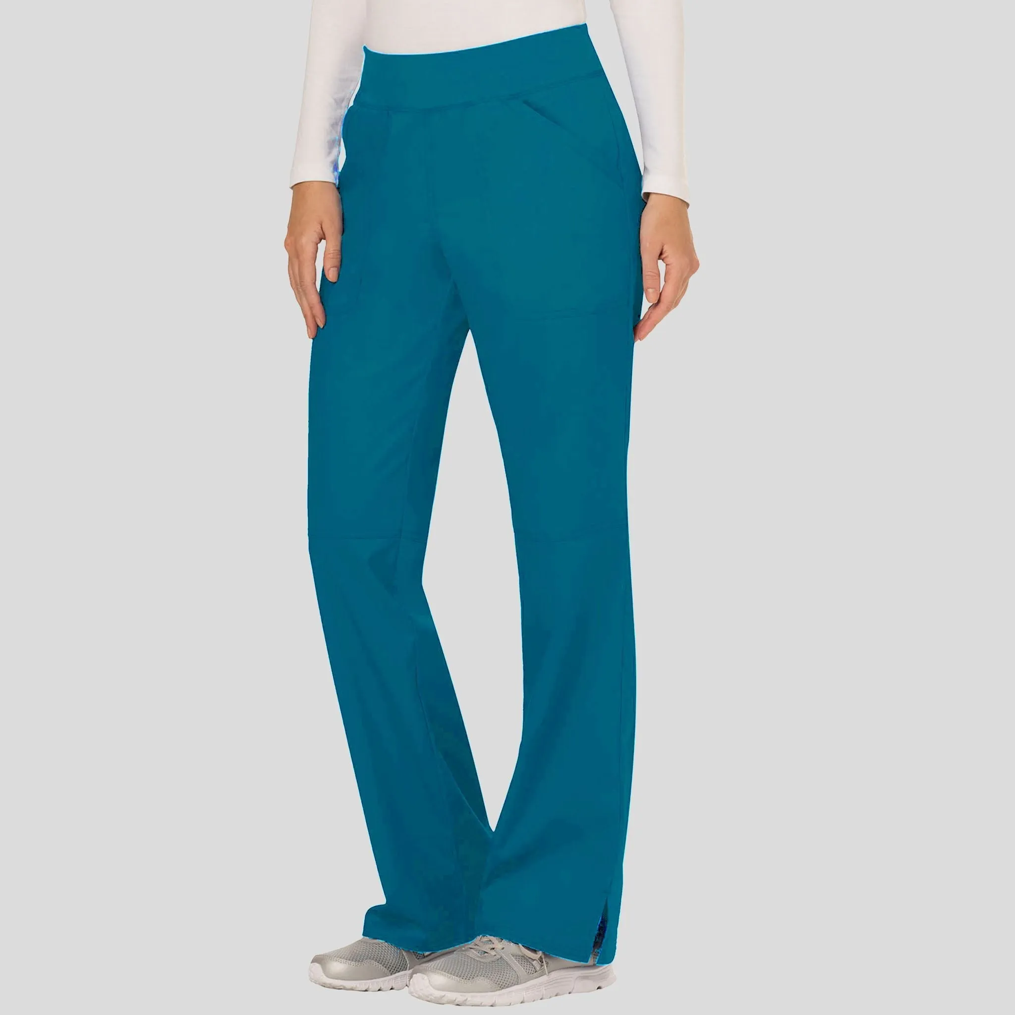 Women's Elastic Waistband Cargo Pull-On Scrub Pant | Caribbean