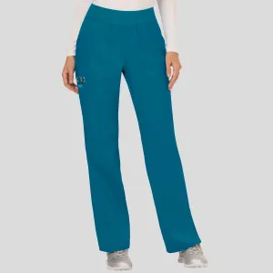 Women's Elastic Waistband Cargo Pull-On Scrub Pant | Caribbean