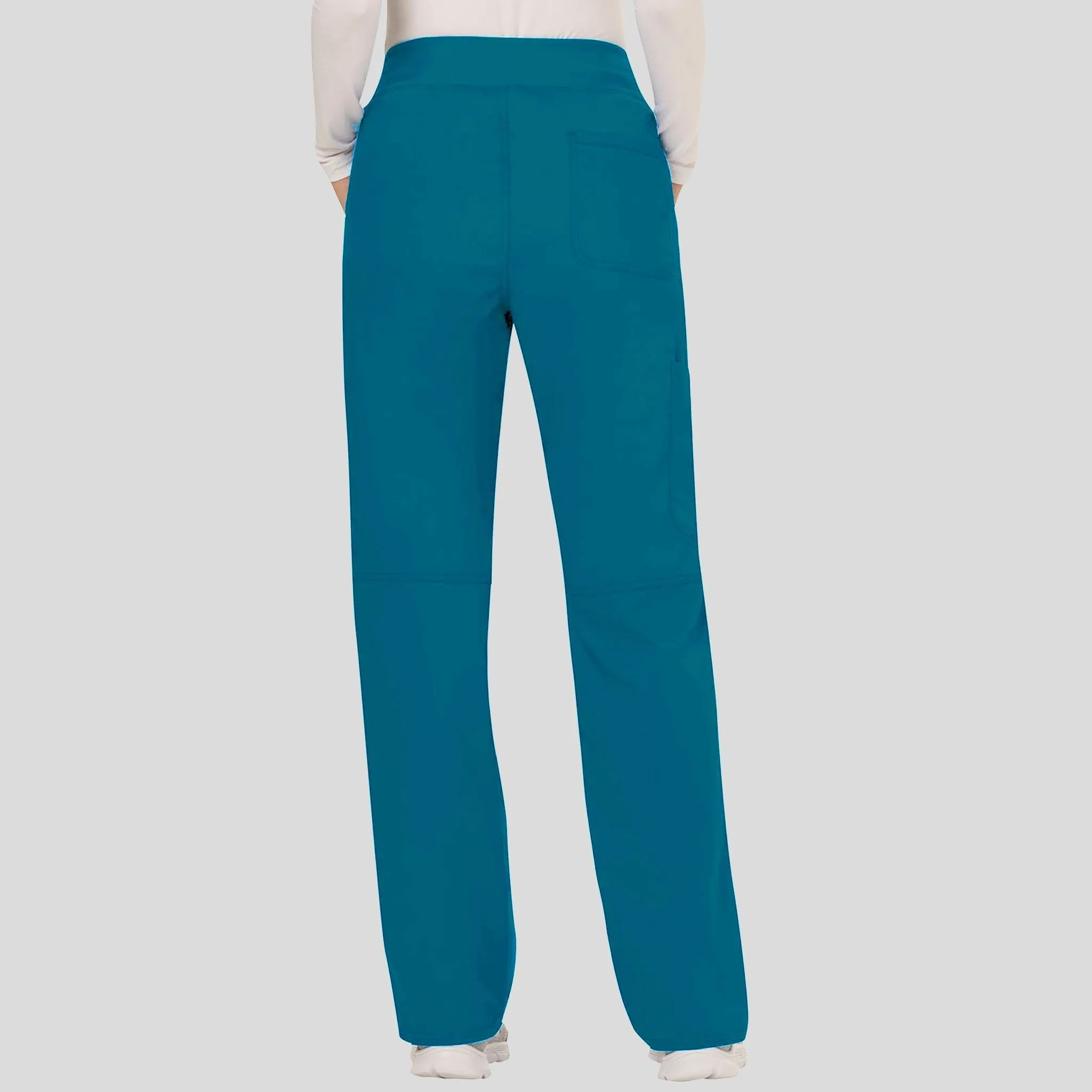 Women's Elastic Waistband Cargo Pull-On Scrub Pant | Caribbean