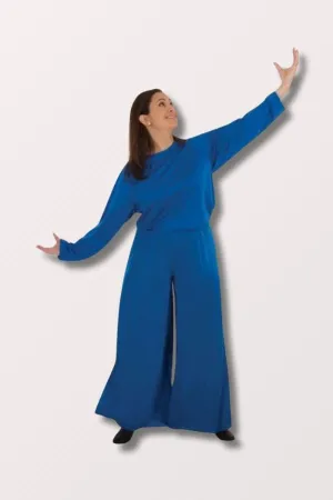 Women's Extra Wide Palazzo Pants - Royal Blue