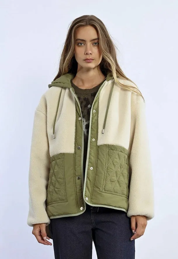 Women's Faux Sheep Hooded Jacket