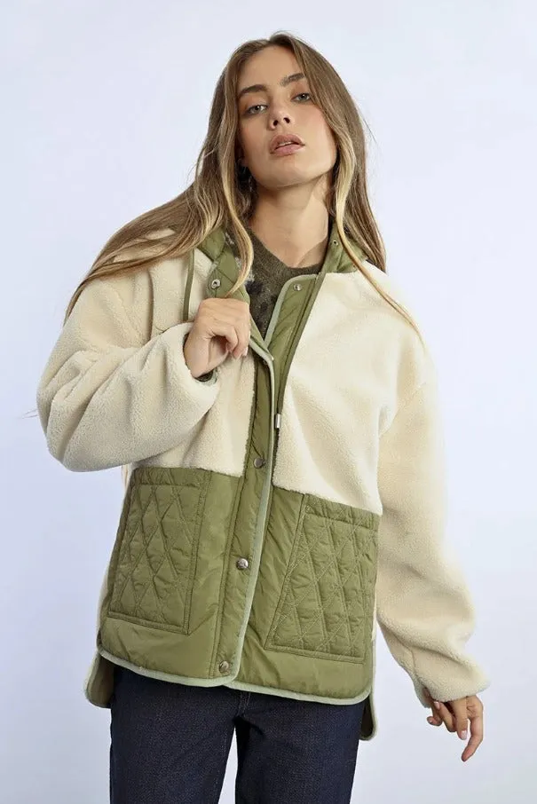 Women's Faux Sheep Hooded Jacket