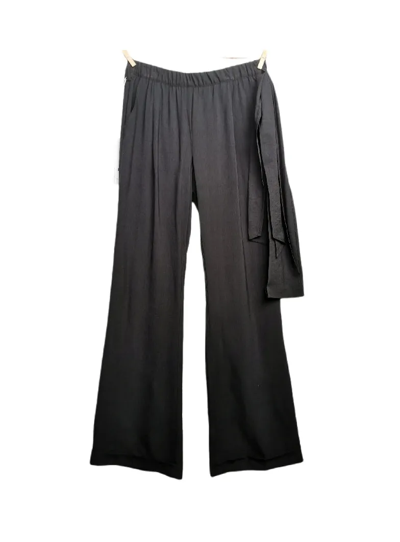 WOMENS SIZE SMALL - MELISSA NEPTON, Designer Fashion, CLYDE Black Wide Leg Trousers (Tall) NWT B46