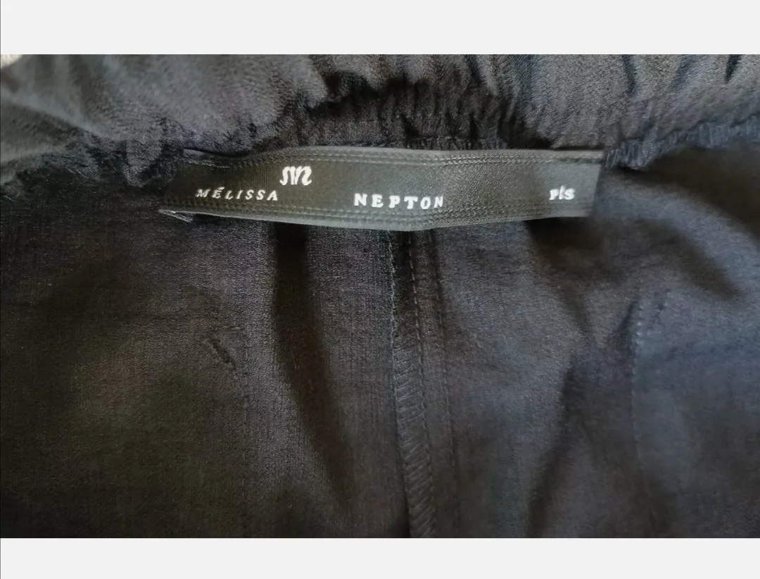 WOMENS SIZE SMALL - MELISSA NEPTON, Designer Fashion, CLYDE Black Wide Leg Trousers (Tall) NWT B46