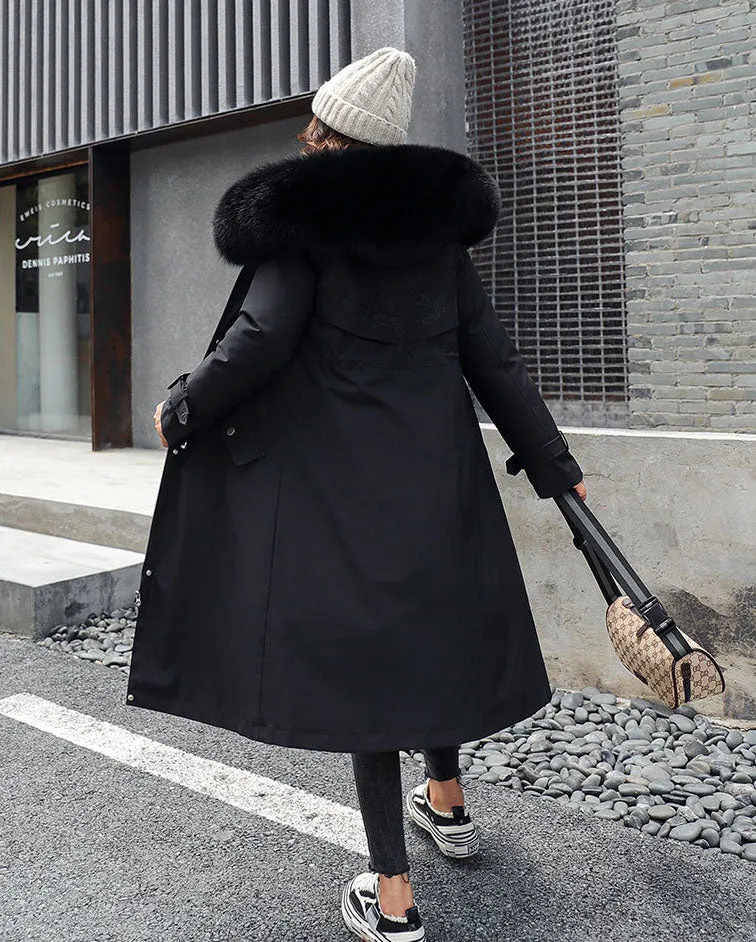 Women’s Thickened Insulated Water-Resistant Parka for Ultimate Warmth