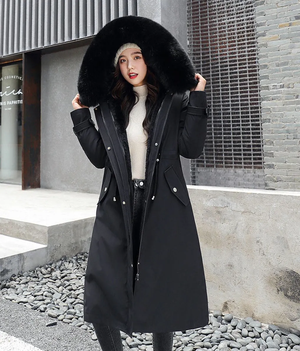 Women’s Thickened Insulated Water-Resistant Parka for Ultimate Warmth