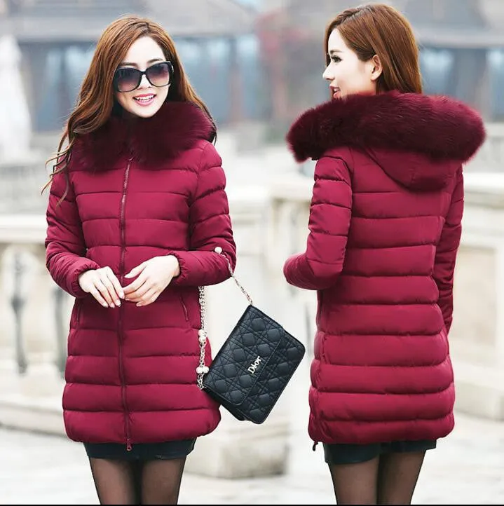 Womens Winter Jackets And Coats Thick Warm Hooded Down Cotton Padded Parkas For Women's Winter Jacket Female Manteau Femme