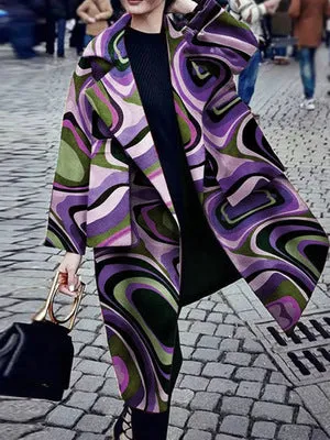 Wrap Parka with Vibrant Colors and Patterns